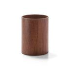 Thumbnail image #1 for Hollowick/Steelite Horizon 230 Wood Pedestal Cylinder Candle Holder Base, Mid-Size, 3-3/4"H x 2-3/4" Dia., Base Only