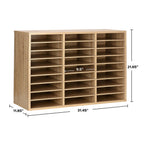 Thumbnail image #2 for Alpine Industries ADIOF201-01-MEO Literature File Organizer, 27-Compartment Cardboard, Medium Oak