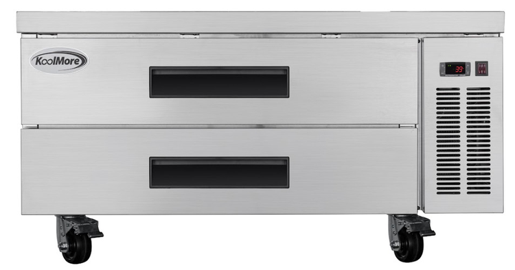 Product image #7 for KoolMore 48-Inch Commercial 2-Section Stainless Steel Chef Base Refrigerator Storage Cabinet with Pull-Out Drawers