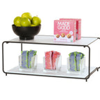 Thumbnail image #1 for Cal-Mil Logan 25208-1220-13 Two-Tier Modular Wire Buffet Stand Frame, Black, 15.75"W x 11.5"D x 9.25"H