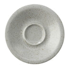 Thumbnail image #1 for G.E.T. Cosmo PP1944810124 Porcelain Espresso Saucer, 5", Round, Rolled Edge, Speckled Grey Reactive Glaze Dozen Case of 2 Dozen