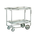 Thumbnail image #1 for Lakeside Manufacturing 558 Stainless Steel Utility Cart, 2 Solid Shelves, U-Handle, 700 lb Capacity