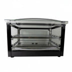 Thumbnail image #2 for Equipex LLC Roller Grill WD780B-2/1-SS/SL Countertop Hot Food Warming Display, 2-Tier, 2 Shelves, Self-Service Doors