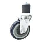 Thumbnail image #1 for BK Resources 5SS-4RA-PLY Swivel Stem Caster, 2" Expanding Stem, 5" Polyolefin Wheel, 300 lb Capacity, Stainless Steel