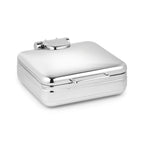 Thumbnail image #1 for Eastern Tabletop Jazz 3994B 6 qt Square Stainless Steel Induction Chafer with Hinged Cover
