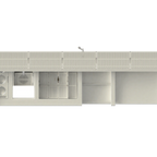 Thumbnail image #1 for Krowne BB-LEON-S81 Underbar Single Workstation with Integrated Drink Rail, 81-inch, Dump Sink and Ice Well