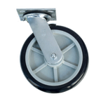 Thumbnail image #1 for New Age C421 8-Inch Polyolefin Swivel Plate Caster with Brake, 400-lb Capacity