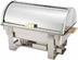 Thumbnail image #3 for Dallas 8 Qt Full-Size Rectangular Roll-Top Chafer with Mirror Finish and Gold Accents