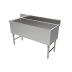 Thumbnail image #1 for ATSMFG MET MET-UBIB-1848 ATS MFG Underbar Ice Bin, 48"W x 18-1/2"D, 12" Deep, 4"H Backsplash, Stainless Steel, Without Cold Plate