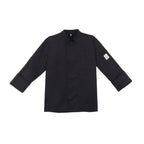 Thumbnail image #1 for CAC China Chef's Pride APJK-1KS Chef Jacket, Black, Small Case of 24