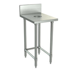 Thumbnail image #1 for Tarrison Products Ltd. TA-BDWC2418 Stainless Steel Dry Waste Chute, 30" Working Height, 7"H Backsplash, 4 Legs