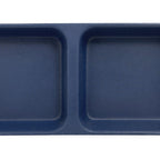 Thumbnail image #1 for Thunder Group Classic 19002SB 2-Compartment Melamine Sauce Dish, 4 oz, Blue, 6 x 3 in Case of 12 Dozen