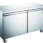 Thumbnail image #1 for SABA SUC-48F Two-Section Undercounter Freezer, 47-1/4" W, 12 cu. ft., Solid Doors, Stainless Steel Interior & Exterior