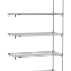 Thumbnail image #1 for Metro Super Erecta SA-2448C-86-A5 Super Adjustable Wire Add-On Shelving Unit, 48"W x 24"D x 86"H, 800 lb. capacity per shelf, 2000 lb. capacity per