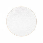 Thumbnail image #1 for Kadra Kitchenware Vikko Decor VD-1302-CG Glass Charger Plate, 13-Inch Pebble Clear with Gold Rim Case of 24
