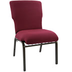 Thumbnail image #1 for Flash Furniture EPCHT-104 Stackable Church Chair, 21 in W, Upholstered Back and Seat, Maroon
