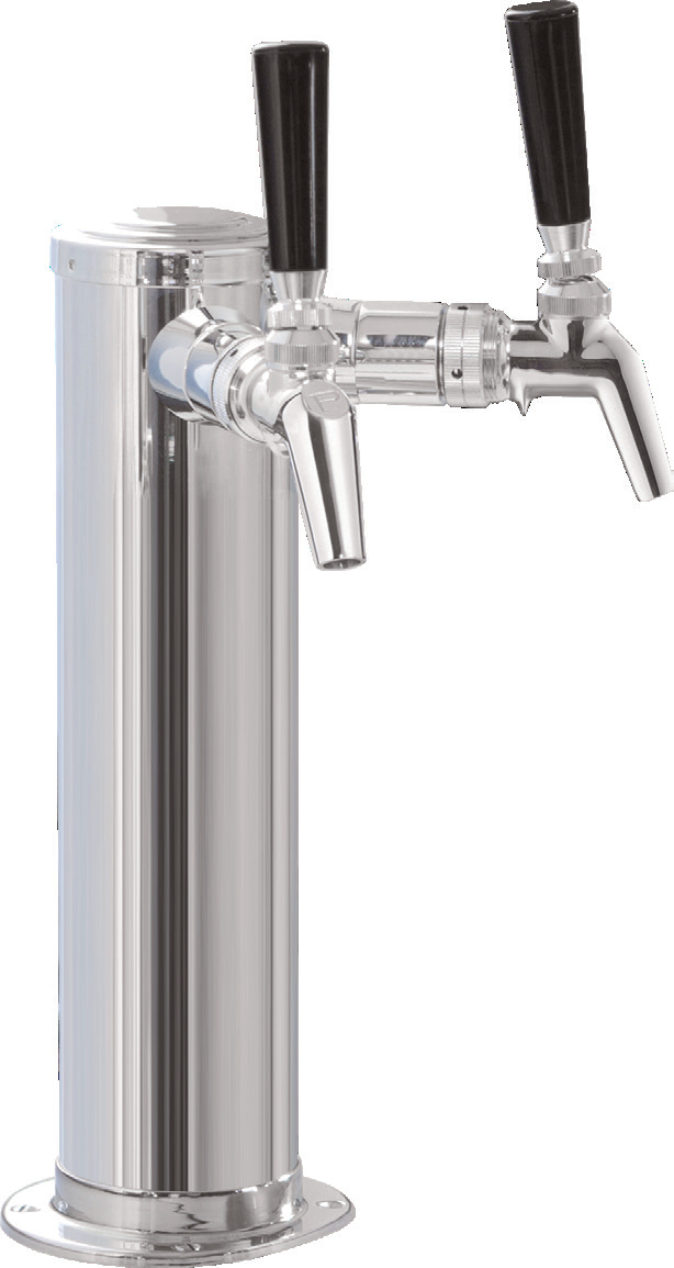 Product image #1 for Perlick 2-Faucet Glycol-Cooled Countertop Draft Arm Beer Tower