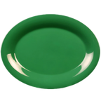 Thumbnail image #1 for Thunder Group CR212GR Melamine Oval Platter, 12 x 9 in, Green Case of 4 Dozen