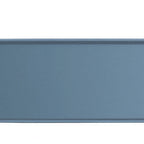 Thumbnail image #1 for Cal-Mil Hudson 22025-412-111 Rectangular Low-Rim Melamine Plate, Stone Blue, 13"W x 4"D x 1"H Case of 6