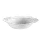 Thumbnail image #1 for CAC China Accessories COL-120 Porcelain Pasta Bowl Set with Cover, 30 oz, 11-1/2 in, Flower Shape Case of 8