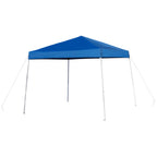 Thumbnail image #1 for Flash Furniture JJ-GZ88-BL-GG 8' x 8' Blue Pop-Up Canopy Tent with Carry Bag and Adjustable Frame Height