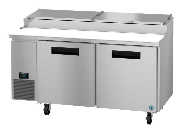 Product image #5 for Hoshizaki Steelheart 67-Inch Two-Section Reach-In Pizza Prep Table with 9 1/3 Size Pan Capacity