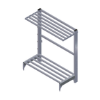 Thumbnail image #1 for Renfro Industries Inc. RISTACFSR60242 Cantilever Shelving, Tubular, 60"W x 24"D x 72"H, 2-Shelf, 2,000 lb Capacity per Section, NSF