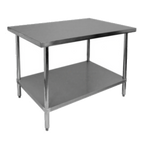 Thumbnail image #1 for GSW USA WT-P3018US Stainless Steel Work Table Undershelf, 18"W x 30"D, 18 Gauge 430 Stainless Steel