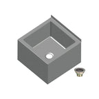 Thumbnail image #1 for SPG International Universal Stainless MOP-2820-12 Floor-Mounted Mop Sink, 28" x 20" x 12" Bowl, 16-Gauge 304 Stainless Steel
