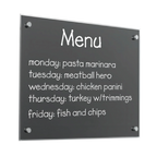 Thumbnail image #2 for AARCO Products 6BKGB2436NT Black Tempered Glass Markerboard, Frameless, 24 x 36 Inch