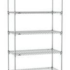 Thumbnail image #1 for Metro Super Erecta SA-1848C-86-S5 Super Adjustable Wire Stationary Starter Shelving Unit, 48"W x 18"D x 86"H, 800 lb. capacity per shelf, 2000 lb.