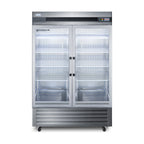 Thumbnail image #1 for Summit Commercial Accucold® ARG49ML Medical Reach-In Refrigerator, Two-Section, 49 cu. ft., Glass French Doors, Stainless Steel
