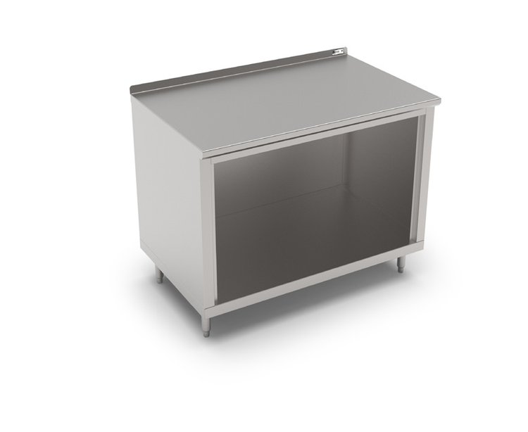 Product image #5 for John Boos Open Front Cabinet Base Work Table, 48"W x 30"D, 14-Gauge 300-Series Stainless Steel Top, 1-1/2" Rear Riser