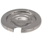 Thumbnail image #1 for Stanton Trading 4815C Notched/Slotted Stainless Steel Steam Table Inset Cover, 2-1/2 qt., Without Hinge Case of 72
