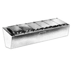 Thumbnail image #1 for Caddy T-331 Countertop Stainless Steel Condiment , 6 Compartments, Removable 2-1/2-Quart Jars, Hinged Covers