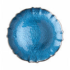 Thumbnail image #1 for Kadra Kitchenware Vikko Decor VD-1306-BS Charger Plate, 13", Blue with Silver Rim Case of 12