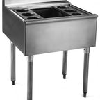 Thumbnail image #6 for Eagle Group 2200 Series B2CT-22 Modular Underbar Cocktail Unit with 8-Inch Insulated Ice Bin, 63-lb Capacity, 6 Bottle Wells, No Cold Plate