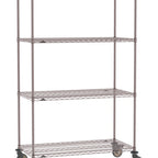 Thumbnail image #1 for Metro Super Erecta SE-2424K4-80-M4 Mobile Wire Shelving Unit, 24"W x 24"D x 80"H, 900 lbs per unit, evenly distributed1" shelf adjustment, (4) wire