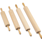 Thumbnail image #1 for Alegacy Foodservice Products 315R Wood Rolling Pin, 2-3/4" Diameter x 15" Length, 3-3/4" Handle, Nylon Ball Bearing Case of 12