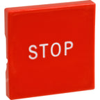 Thumbnail image #1 for AllPoints Foodservice Parts & Supplies 8014206 Red Stop Button, 1.25" Square