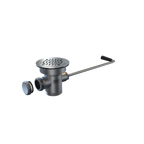 Thumbnail image #1 for NBR Equipment P5TD2 Twist Handle Waste Drain with Overflow Cap, Brass Body, 2" Male & 1-1/2" Female Threading