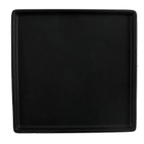 Thumbnail image #1 for Vertex China Ventana AV-S5-BK Square China Plate, 5-5/8", Flat, Rolled Edge, Black Matte Case of 3 Dozen
