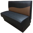 Thumbnail image #1 for G & A Commercial Seating WAVE-1/2-48 1/2-Circle Booth, 43–48 in H, Upholstered Wave Back, Removable Upholstered Seat