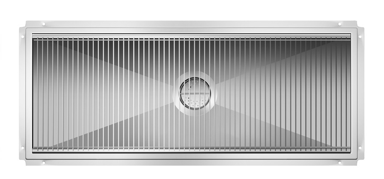 Product image #2 for KoolMore 24-Inch x 60-Inch 14-Gauge Stainless Steel Floor Trough Drain with Subway-Style Grating and Removable Drain Basket