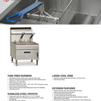 Thumbnail image #5 for Imperial (Middleby) IFST-25 25 lb Countertop Tube-Fired Gas Fryer, Millivolt Controls, Stainless Steel