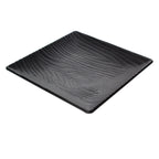 Thumbnail image #1 for G.E.T. Sustain 15003076001 Square Coupe Melamine Serving Tray, Black, 11-1/4" x 11-1/4" x 1-3/4" Case of 6