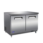 Thumbnail image #1 for Valpro Commercial Refrigeration VP Series VPUCR48 Two-Section Undercounter Reach-In Refrigerator, Solid Doors, 12 cu. ft., Stainless Steel Exterior