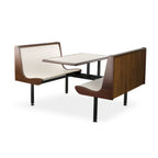 Thumbnail image #1 for JustChair Manufacturing Contour CPLUS-1TU-IS-47 47-Inch Single Island Booth Table Unit, Laminated Bench Seat, Welded Steel Frame