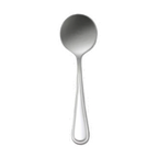 Thumbnail image #1 for 1880 Hospitality New Rim by Oneida® V015SBLF Silver-Plated Bouillon Spoon, 6-Inch, Curved Border Handle Pack of 1 Dozen
