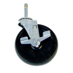 Thumbnail image #1 for New Age C485 5-Inch Swivel Stem Caster with Brake, Polyurethane Tread, 135-lb Capacity